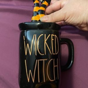 Wicked witchy mug with legs topper